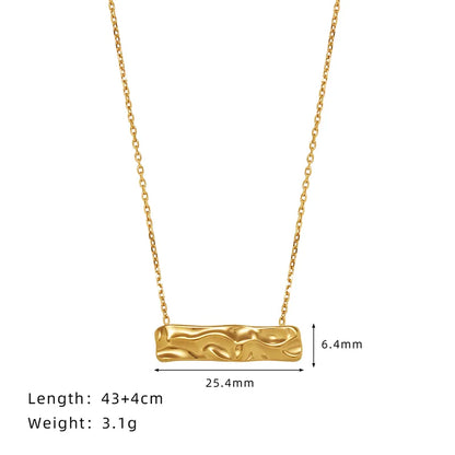 Colier din oțel lingot de aur-NE020