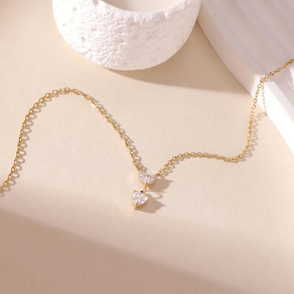 Colier din otel cu rupturi de zircon-NE003