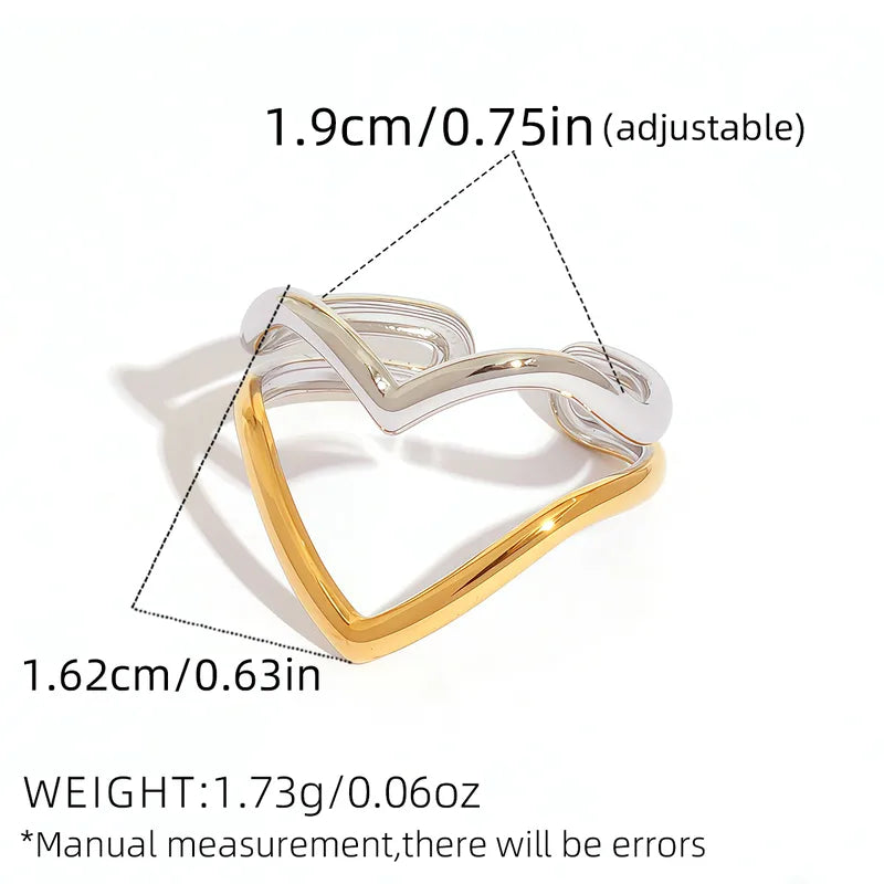 Δαχτυλίδι ατσάλι με καρδιά -R105