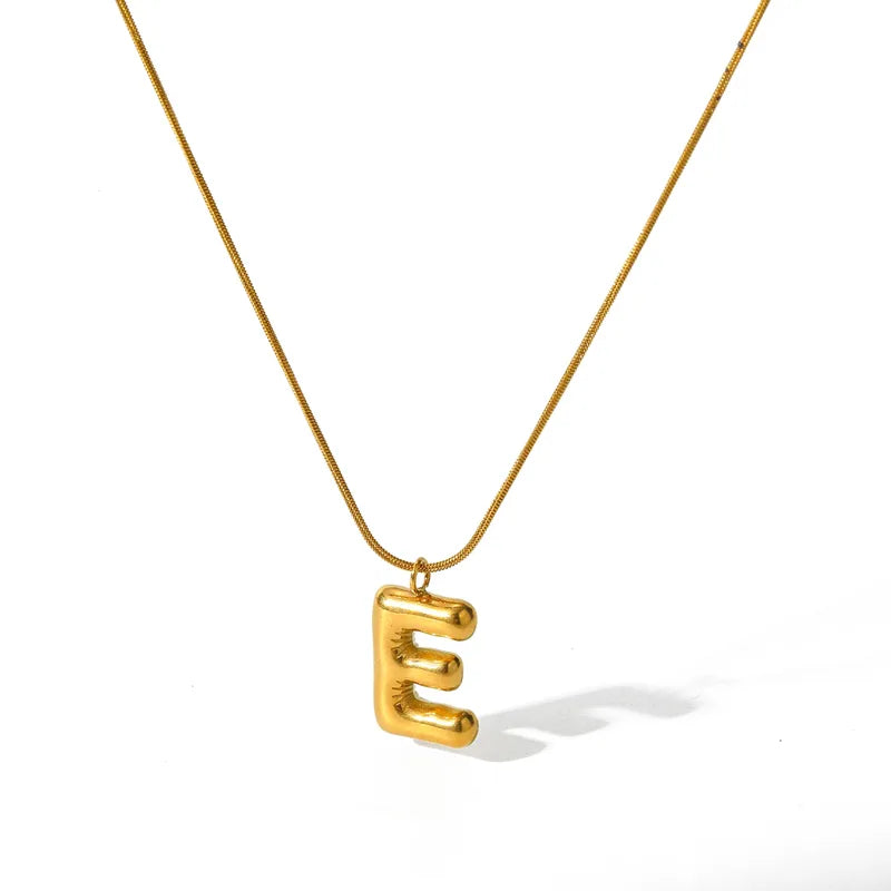 Κολιέ επιχρυσωμένο ατσάλι με αλφάβητο-NE475