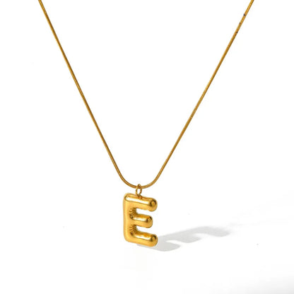 Κολιέ επιχρυσωμένο ατσάλι με αλφάβητο-NE475