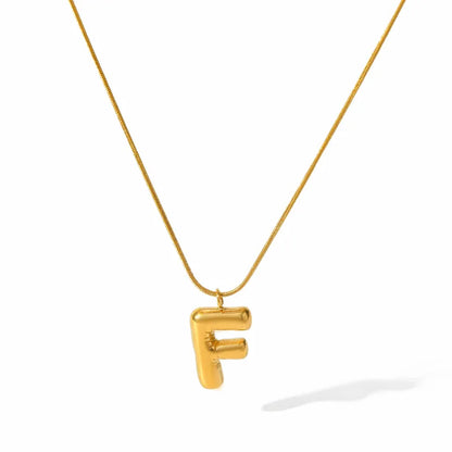 Κολιέ επιχρυσωμένο ατσάλι με αλφάβητο-NE475