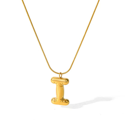 Κολιέ επιχρυσωμένο ατσάλι με αλφάβητο-NE475