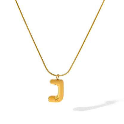 Κολιέ επιχρυσωμένο ατσάλι με αλφάβητο-NE475