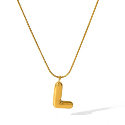 Κολιέ επιχρυσωμένο ατσάλι με αλφάβητο-NE475