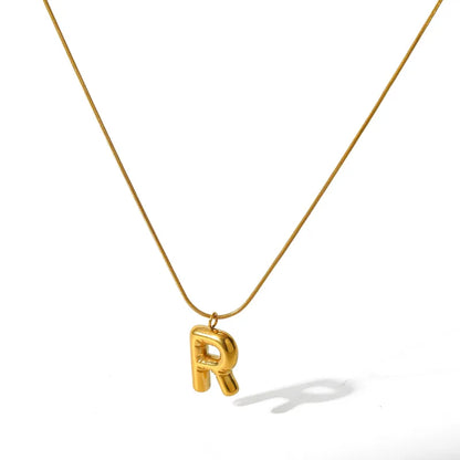 Κολιέ επιχρυσωμένο ατσάλι με αλφάβητο-NE475