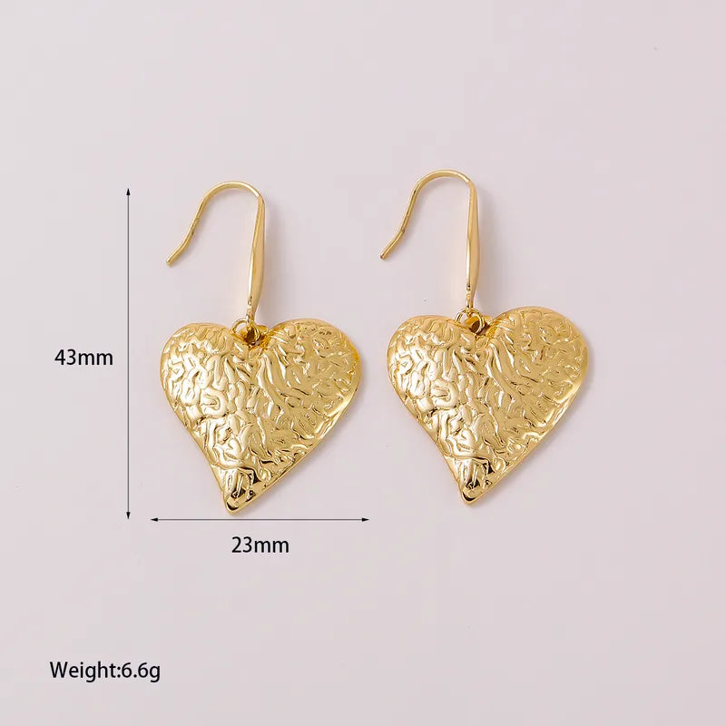 Σκουλαρίκια επιχρυσωμένο ατσάλι καρδιές-EA502