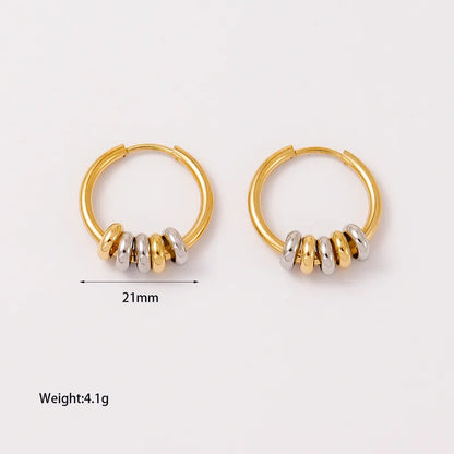 Σκουλαρίκια επιχρυσωμένο ατσάλι μικρά κρικάκια  με κρίκους-EA031