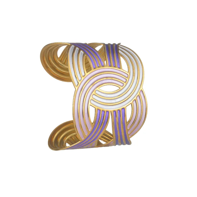 Βραχιόλι ατσάλινο με μωβ αποχρώσεις- br370