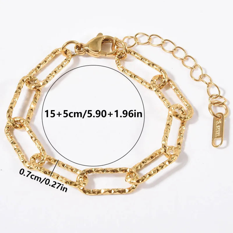 Βραχιόλι χρυσό ατσάλι αλυσίδα link-BR329