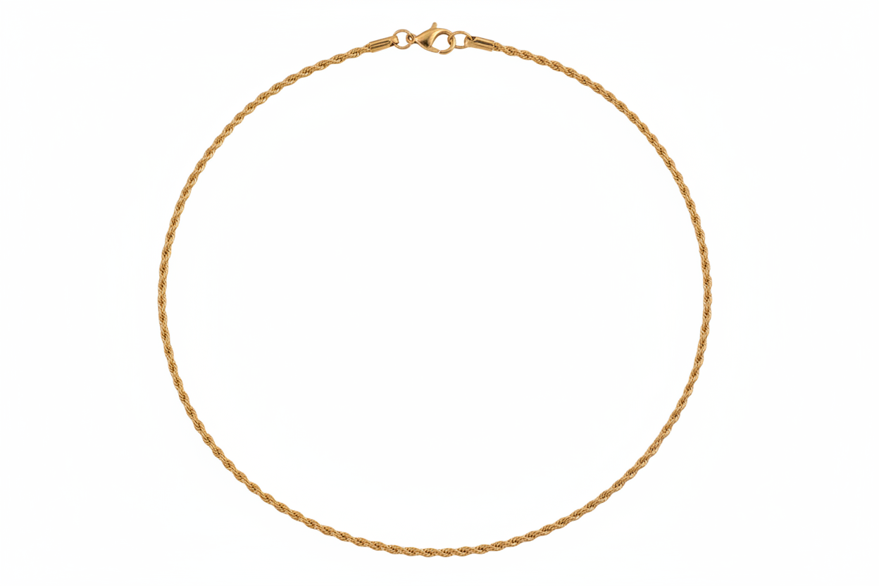 Κολιέ επιχρυσωμένο ατσάλινο λεπτό -NE049