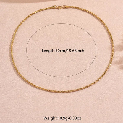 Κολιέ επιχρυσωμένο ατσάλινο λεπτό -NE049