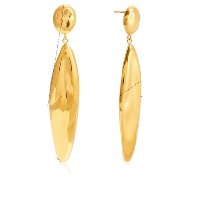 Σκουλαρίκια επιχρυσωμένο ατσάλι μακρυά- EA790