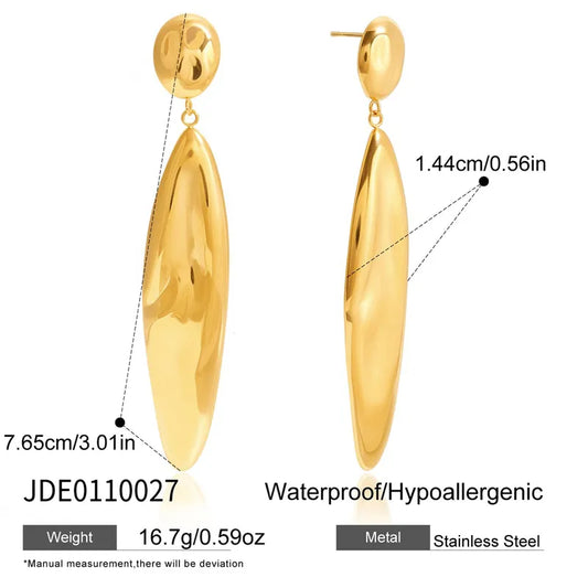 Σκουλαρίκια επιχρυσωμένο ατσάλι μακρυά- EA790