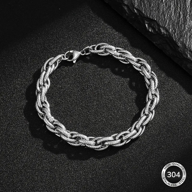 Steel silver chain bracelet - BR359