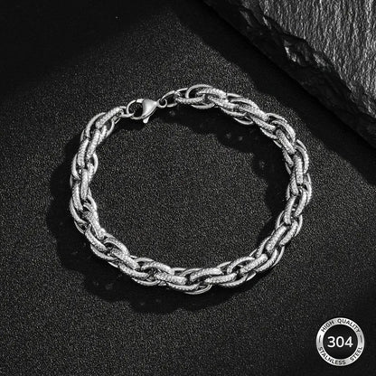 Steel silver chain bracelet - BR359