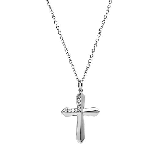 Collar de acero con corazón de resina sintética - NE596