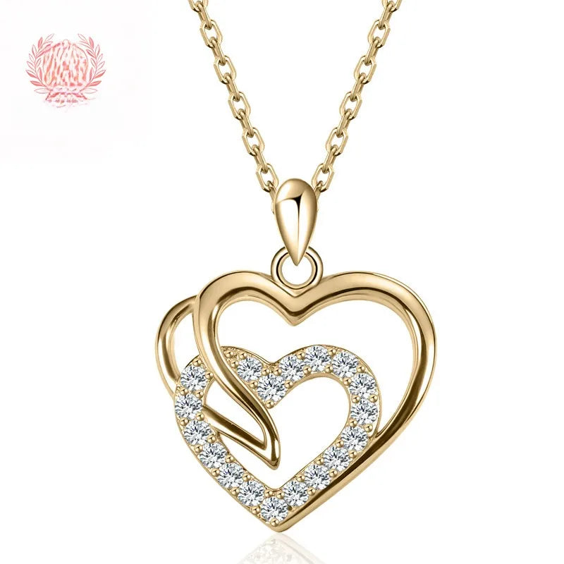 Collana fiore in acciaio con pietre verdi - NE672