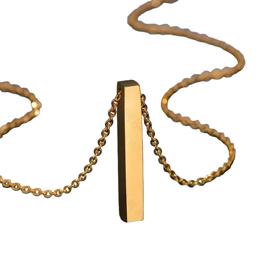 Κολιέ επιχρυσωμένο ατσάλι stick-NE527