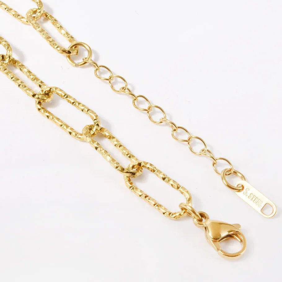 Βραχιόλι χρυσό ατσάλι αλυσίδα link-BR329