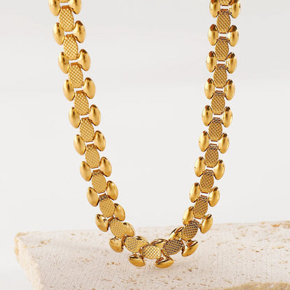 Bratara din otel placat cu aur -BR136