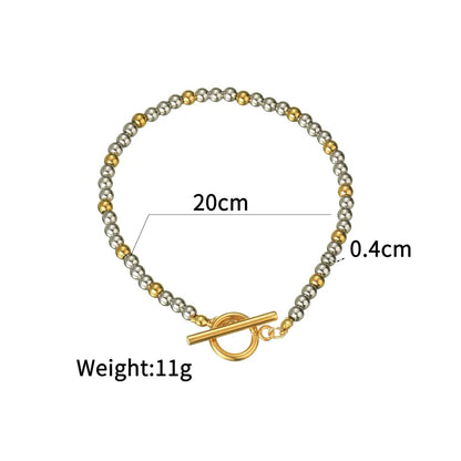 Βραχιόλι ατσάλι χρυσό ασημί -BR397