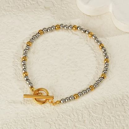 Βραχιόλι ατσάλι χρυσό ασημί -BR397