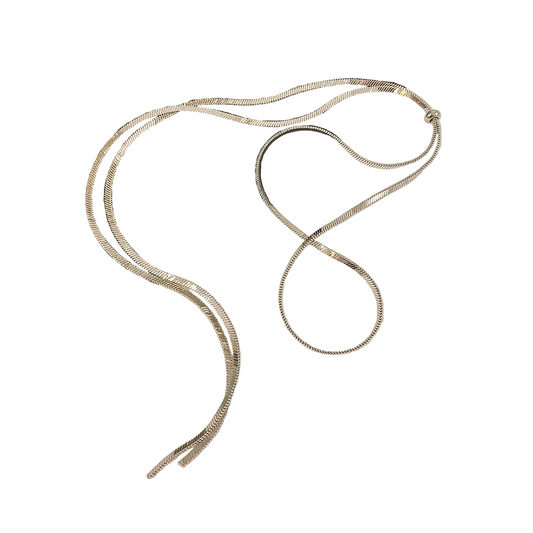 Κολιέ ατσάλινο γραβάτα μακρύ -NE326