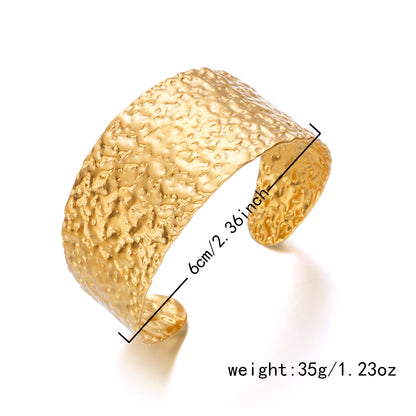 Βραχιόλι επιχρυσωμένο ατσάλι φαρδύ-BR226