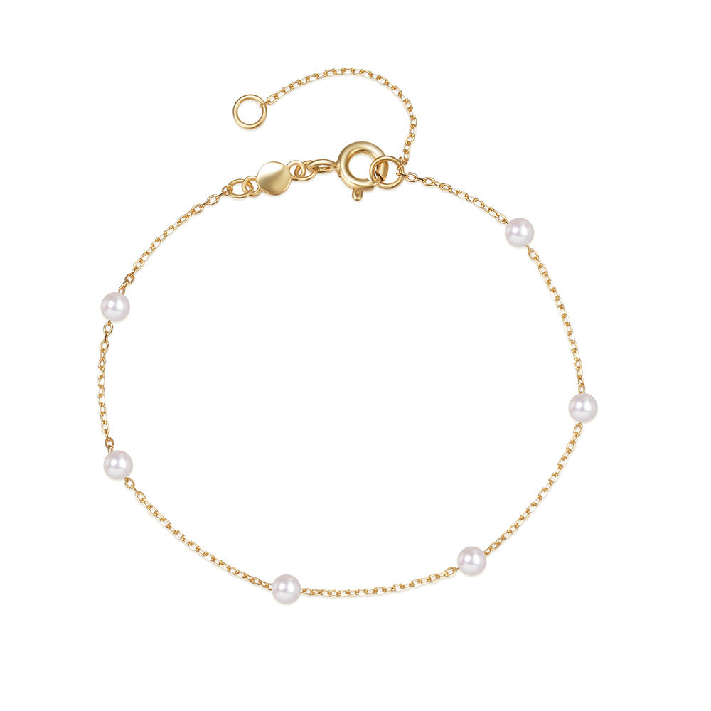 Bracelet Gold Silver S925 with Perlitsa-B270