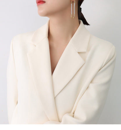 Earrings gilded steered stessy with rhinestones-ea123