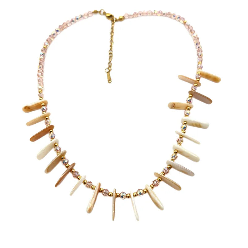 Collar de acero con cuentas - NE533