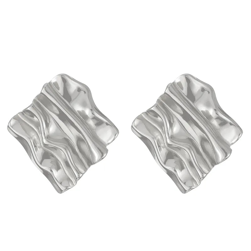 Earrings of steel silver - EA499