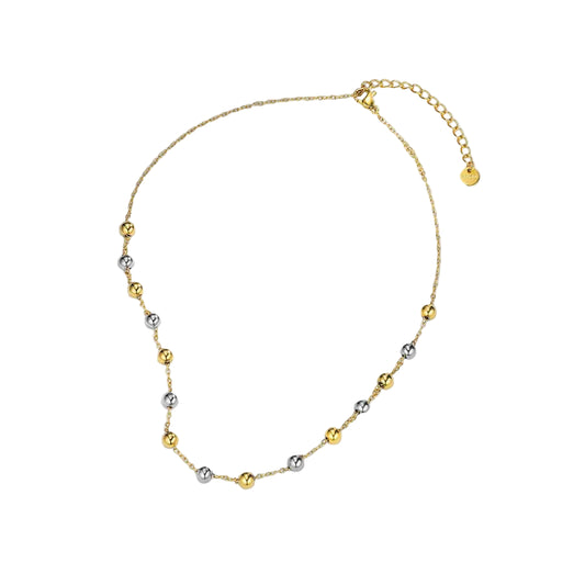 Colier din oțel placat cu aur cu argint -NE355