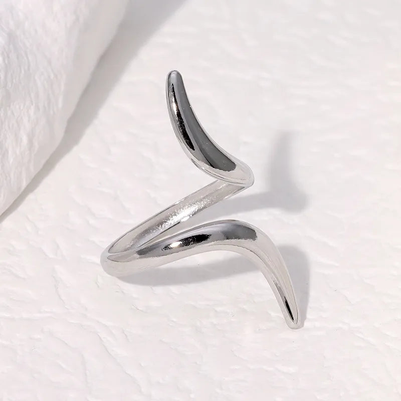Δαχτυλίδι ατσάλινο ασημί - w523