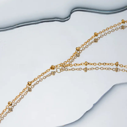 Βραχιόλι επιχρυσωμένο ατσάλι με δαχτυλίδι - BR414