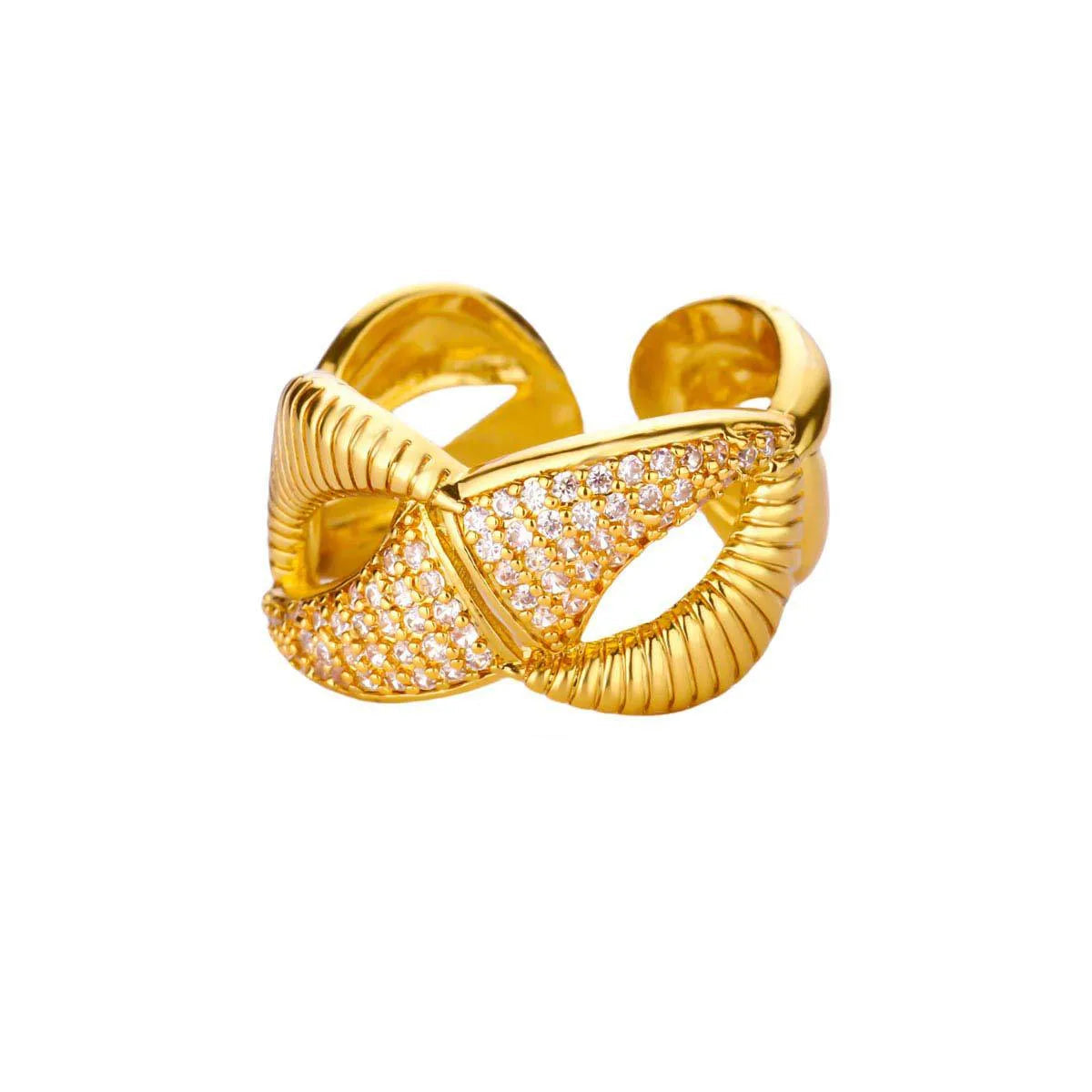Ring Gold Gold with rhinestone-R028