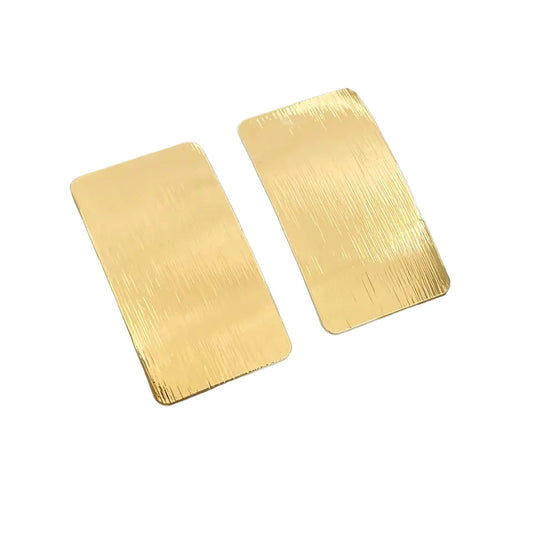 Σκουλαρίκια τετραγωνισμένα χρυσά -ea197