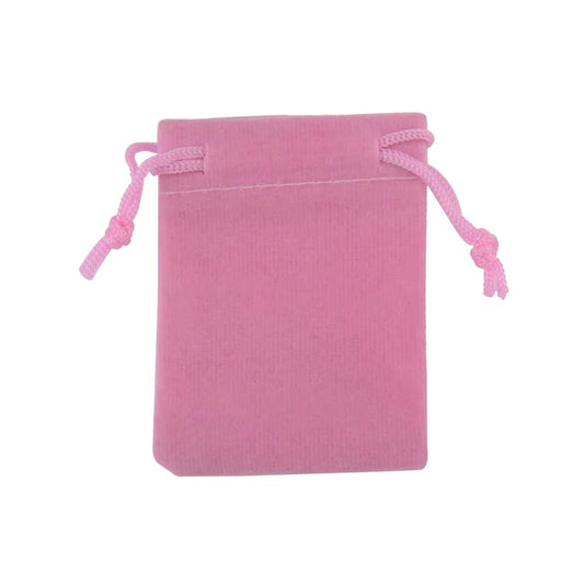 Πουγκί βελούδινο ροζ 7x9 - P013
