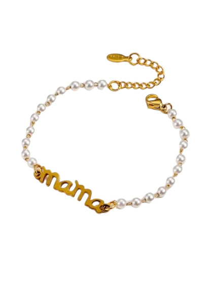 Pulseira com pérolas ''mama'' - BR031