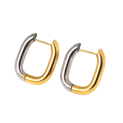 Earrings of steel silver and gold - EA250