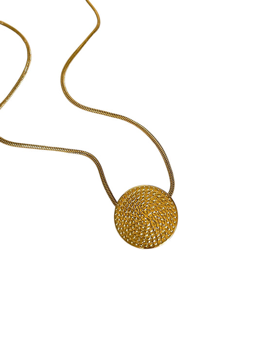 Steel Gold Necklace - Ne066