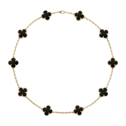 Collar de acero con cruces circulares negras - NE475