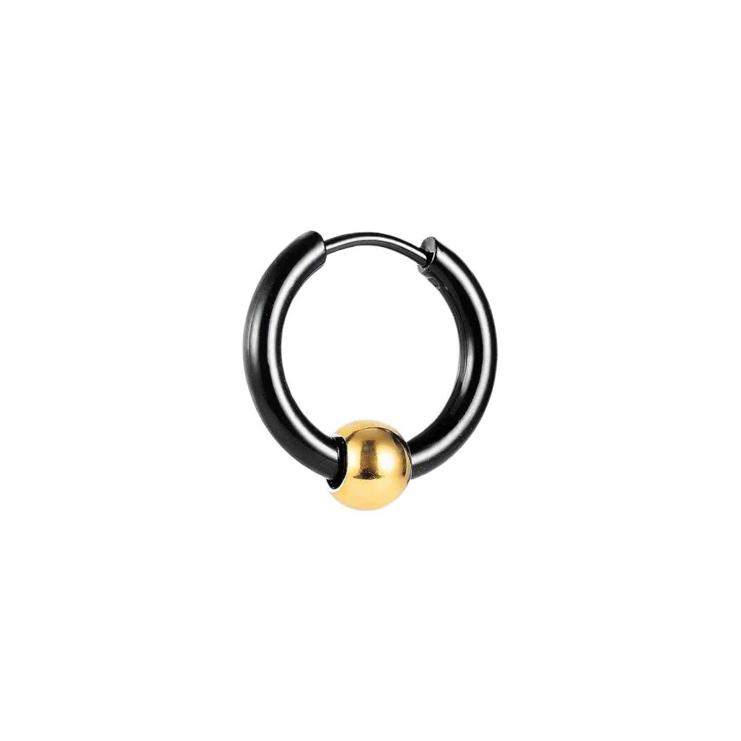 Black black steel with golden ball (1 piece) - EA416