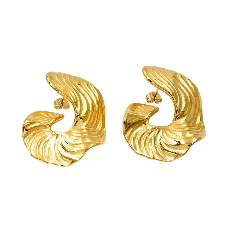 Steel gold earrings - EA449