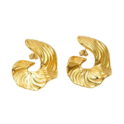 Steel gold earrings - EA449