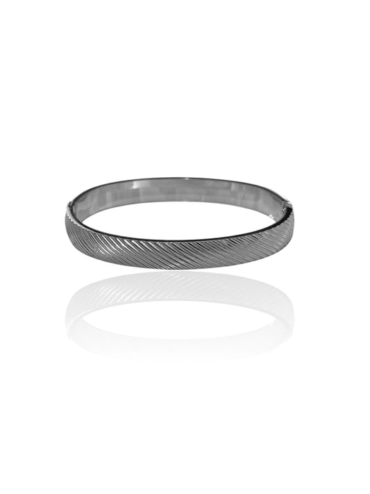 Silver steel handcuff