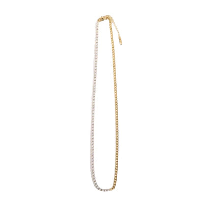 Collier en acier avec strass - w062