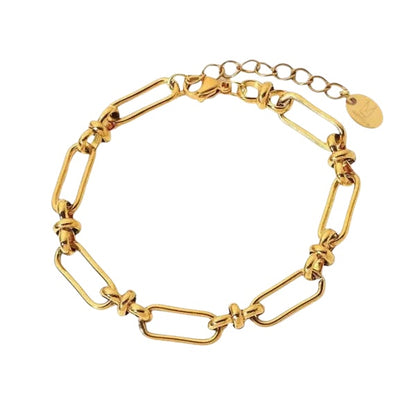 Steel gold bracelet - w070