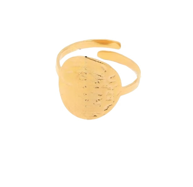 Steel gold ring - w094